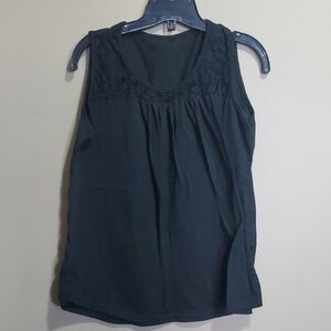 Black Sleeveless Lace Top Size XL
